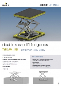 Double Scissor Lifts For Goods